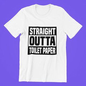 Social Distanting Funny Tshirt out of toilet paper